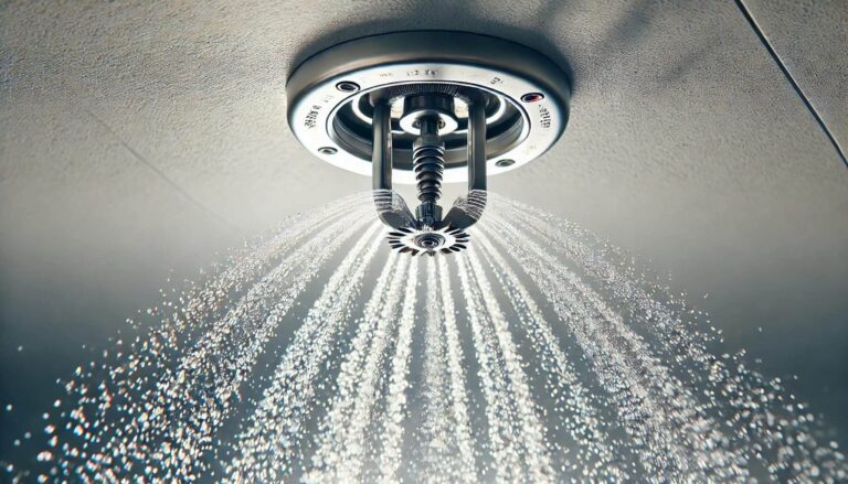 Fire Sprinkler Spraying Water